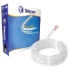 Cabo Paralelo 2x22 AWG 100% Cobre Branco 100m Telecam