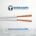 Cabo Paralelo 2x22 AWG 100% Cobre Branco 100m Telecam