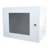 Mini Rack Padrão 19" 8U x 350mm - Branco - Porta com Visor Acrílico