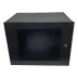 Rack Organizador 19" 7U Preto Com porta visor em Acrilico para DVR, NVR CFTV